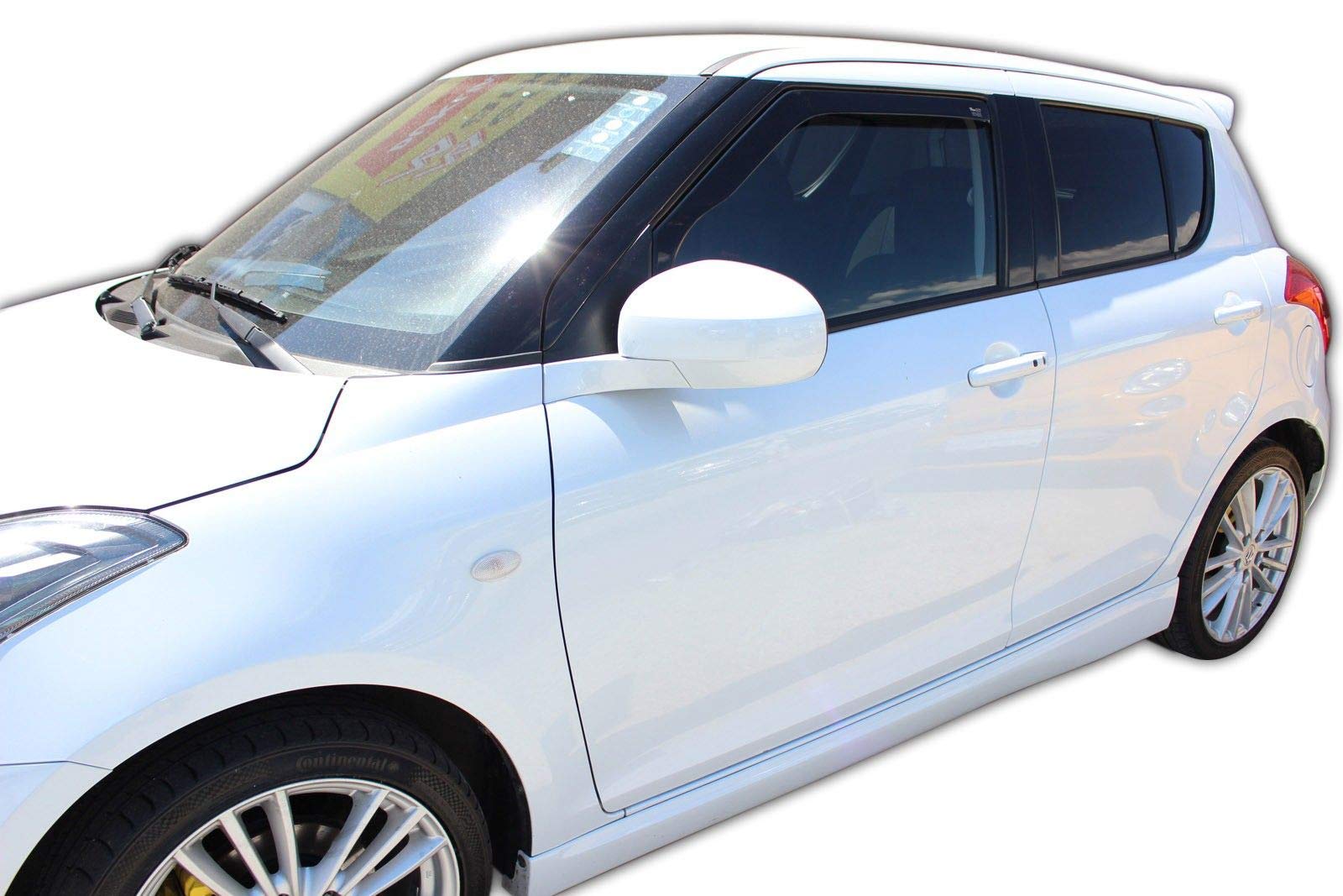 J&J AUTOMOTIVE Windabweiser passend für Suzuki Swift 5-Türer 2010-2017 2tlg, Heko Regenabweiser Vorne Getönt Dunkel Passform
