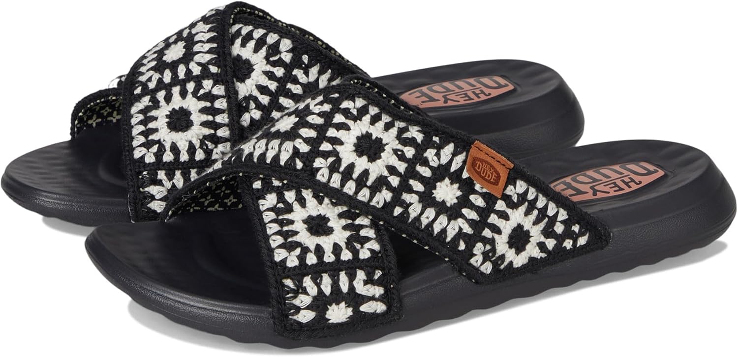 HEYDUDE Womens Slide - Cottage Crochet Comfort