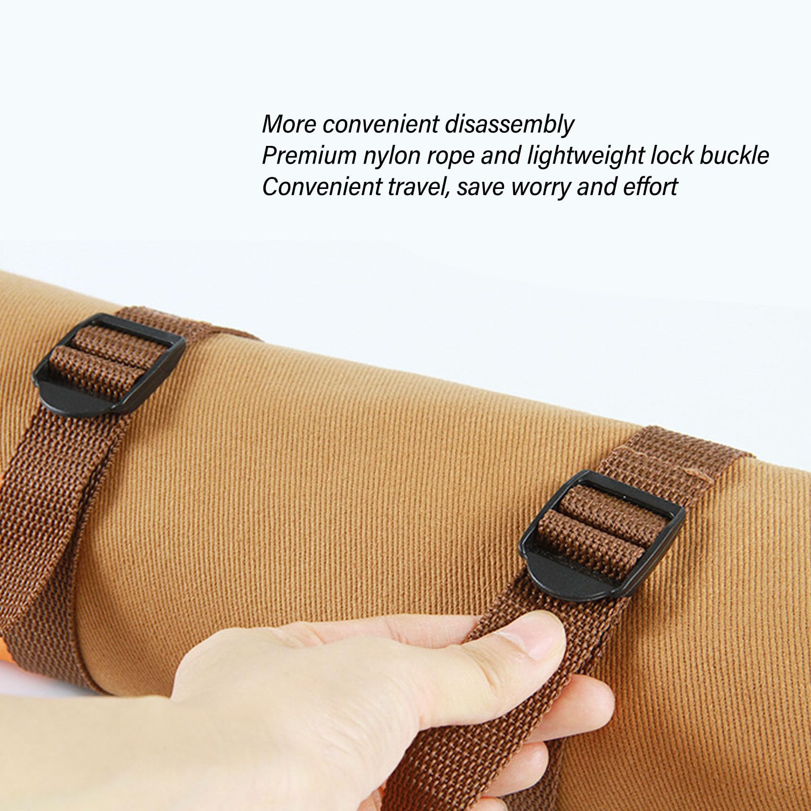 EIMSOAH Outdoor Picnic Mat Foldable 151x147cm, Fit for Parks, Beaches, Sports Events, Raynforest Football Games, Nylon, Caramel Color