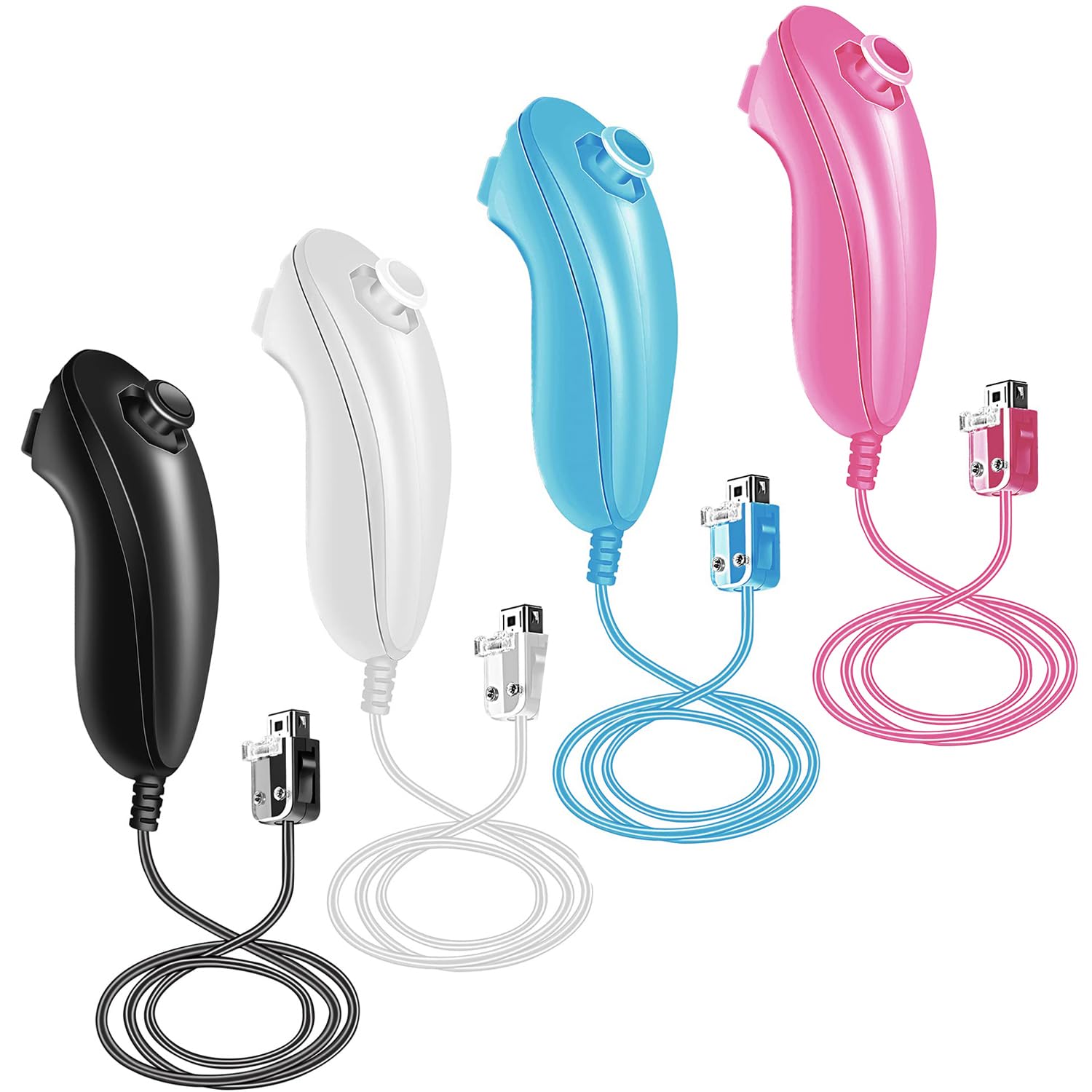 QUMOX Nunchuck & Fernbedienung Für Wii/Wii U – In Rot, Mit Silikonhülle & Schlaufe