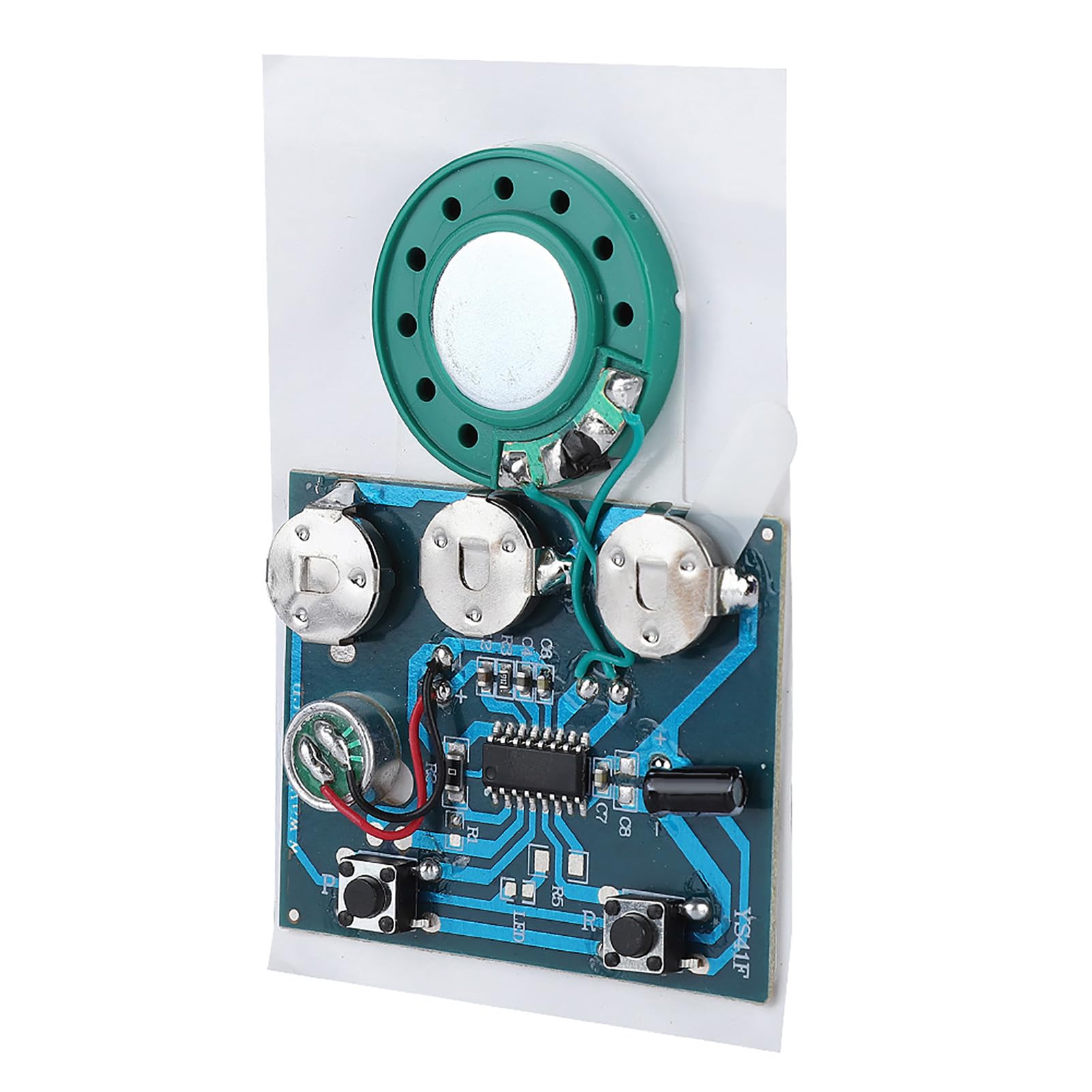 Puce de Module Vocal de Son de Musique Enregistrable 27s 0.5W avec Pile Bouton Photosensible, Accessoires Professionnels (Version Bouton)