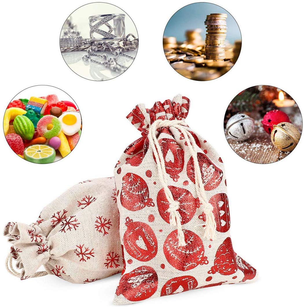24er Adventskalender-Set, DIY-Glitzer-Weihnachtsdeko mit Süßigkeiten-Geschenktasche, Aufhängekalender und Geschenkbeutel für Xmas, 24 nummerierte Fächer für täglichen Countdown bis Heiligabend