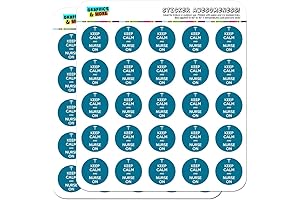 Keep Calm and Nurse On 1 Inch Planner Calendar Scrapbooking Crafting Stickers - Opaque