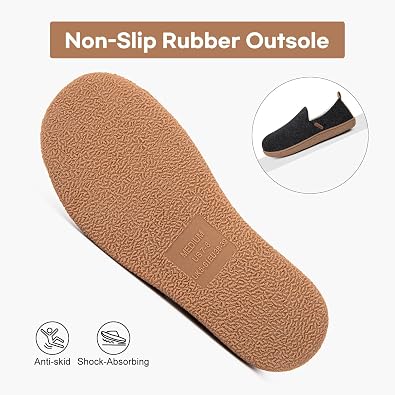 LongBay Women's Memory Foam House Shoes Cozy Brushed Jersey Slippers for Indoor Outdoor
