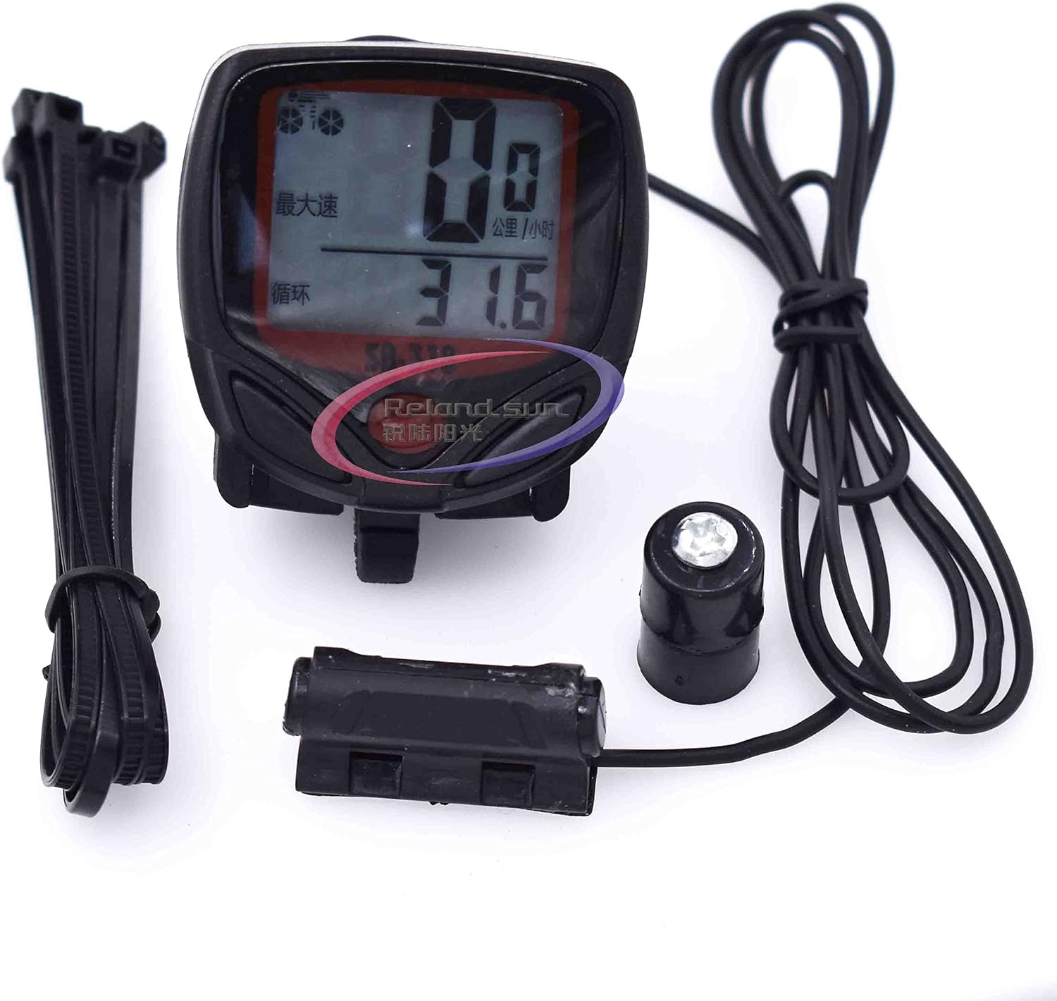 Sunding Waterproof Bike Computer Bicycle Meter Odometer Speedometer Cycling Computer Velocimetro Wired Stopwatch LCD Display image 3