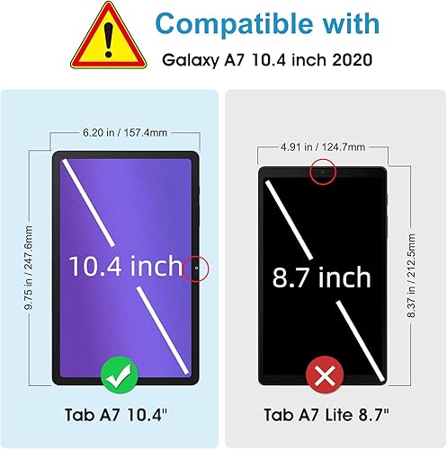 Vista 2 de SPARIN Paquete de 3 protectores de pantalla para Samsung Galaxy Tab A7 2020 de 10.4 pulgadas (SM-T500/SM-T503/SM-T505/SM-T507), vidrio templado 9H