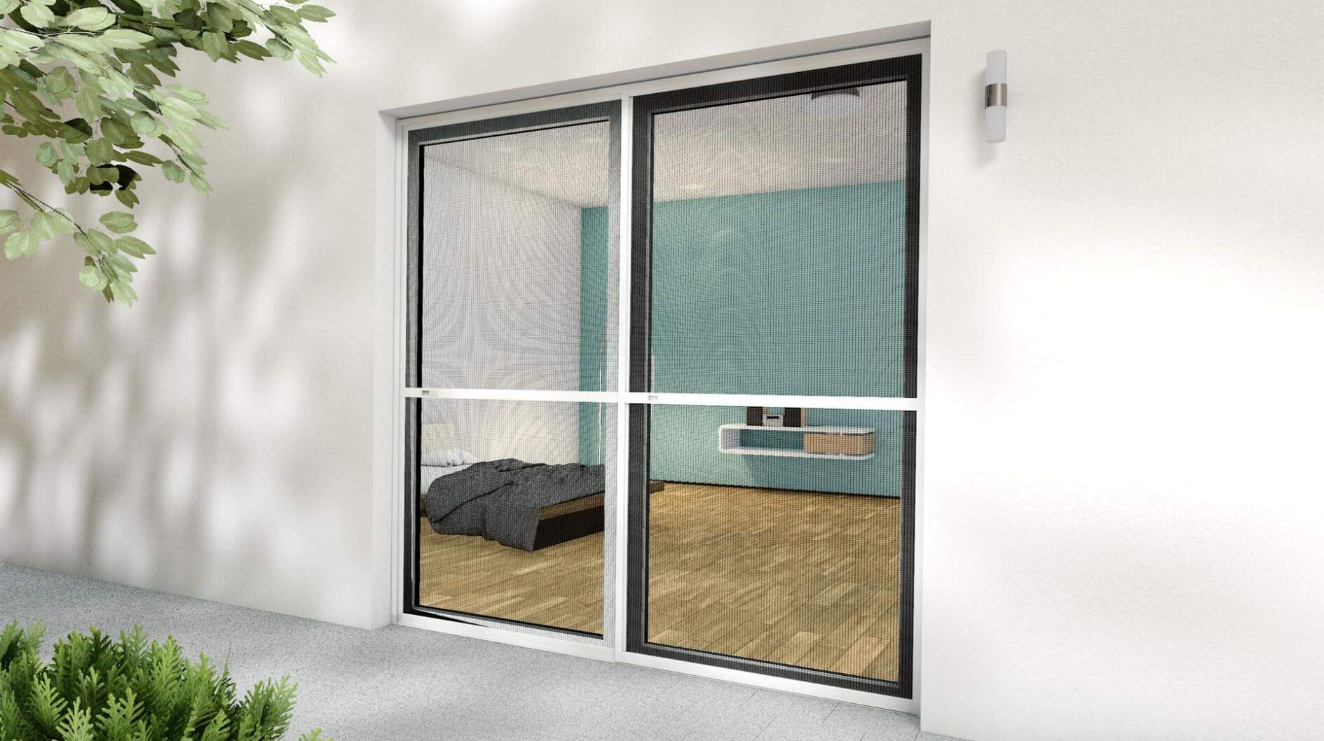 Culex 101340101-VH Fliegengitter Doppelschiebetür Schiebetür 240x240cm | Schiebetür, 240x240cm
