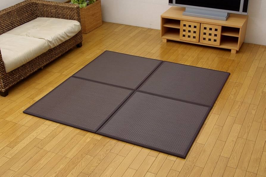 日本製 ブラック９枚セット　ＰＰ置き畳 ユニット畳 『スカッシュ』 置き畳 ユニット畳 スカッシュ 単品 82cm 琉球畳 国産 PP