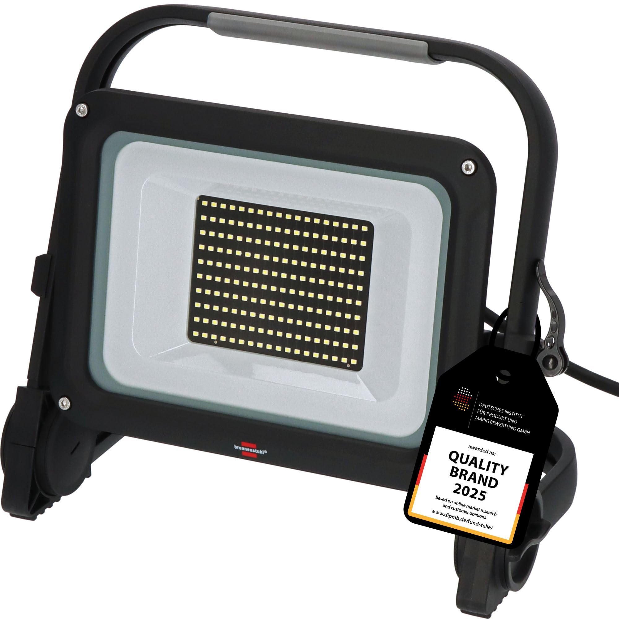 Brennenstuhl foco LED de trabajo JARO 14060 M/luz 100W para exteriores (foco exterior con cable de 5m, proyector LED 11500lm de aluminio, regulable, IP65)