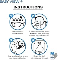 Vista 3 de EASY VIEW + Paño de microfibra antivaho - Para gafas gafas casco de motocicleta lente de cámara