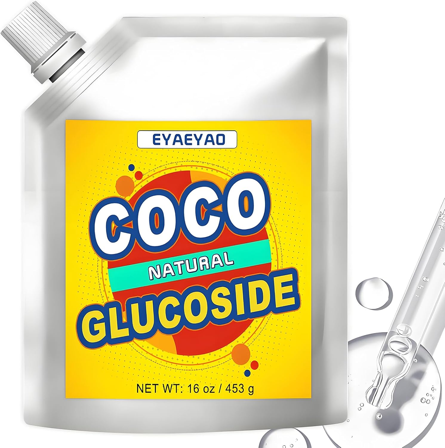 Pure Coco Glucoside – 8 Ounces, 100% Natural, Gentle Surfactant for DIY Skincare, Haircare & Cleaning Products, Eco-Friendly & Biodegradable (16 Ounces)