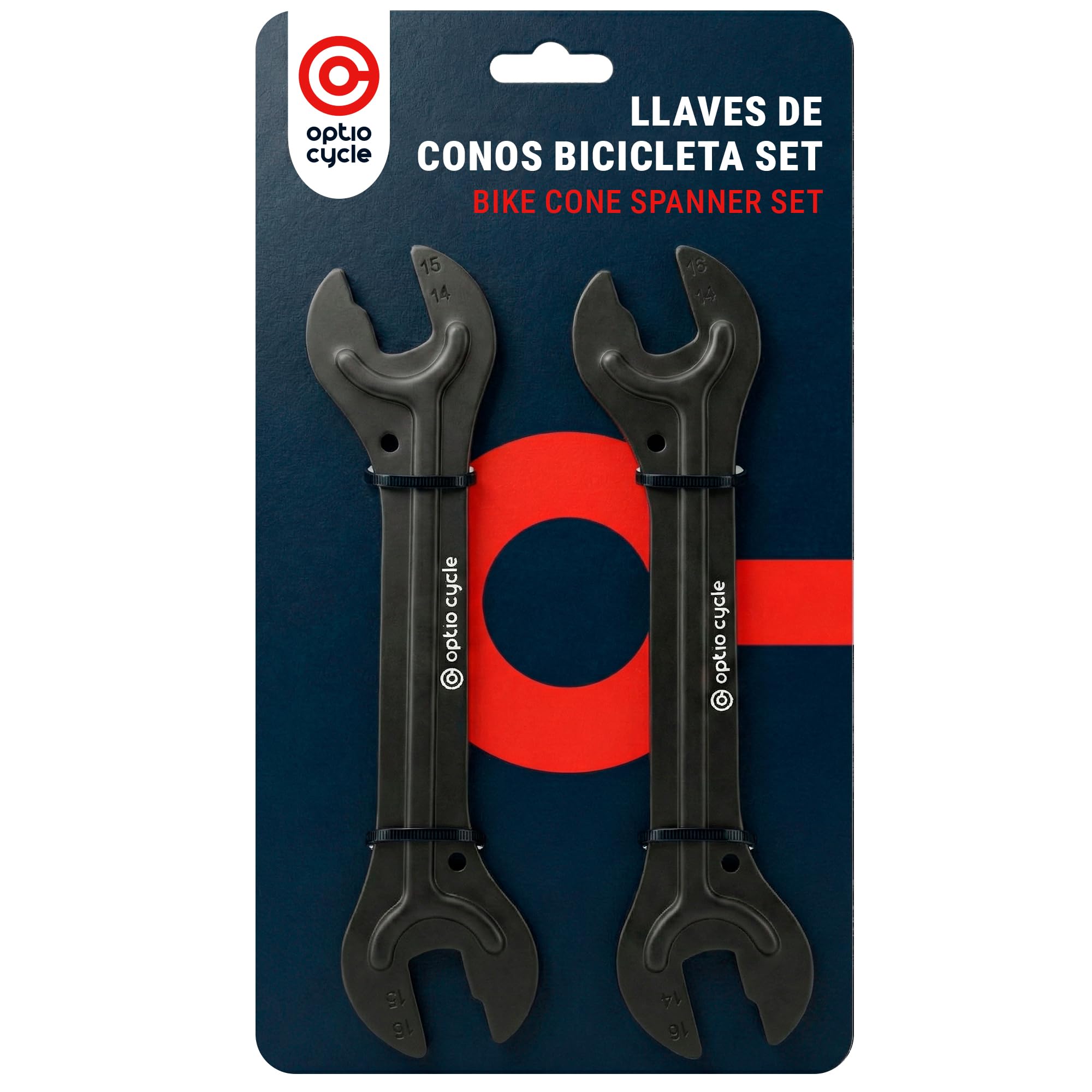 Llaves de Conos Bicicleta Set 13–16 mm – Llave Buje Bici y Ajuste de Eje | Llave Direccion Bicicleta | Cone Spanner para Mantenimiento de Rueda, MTB y Carretera