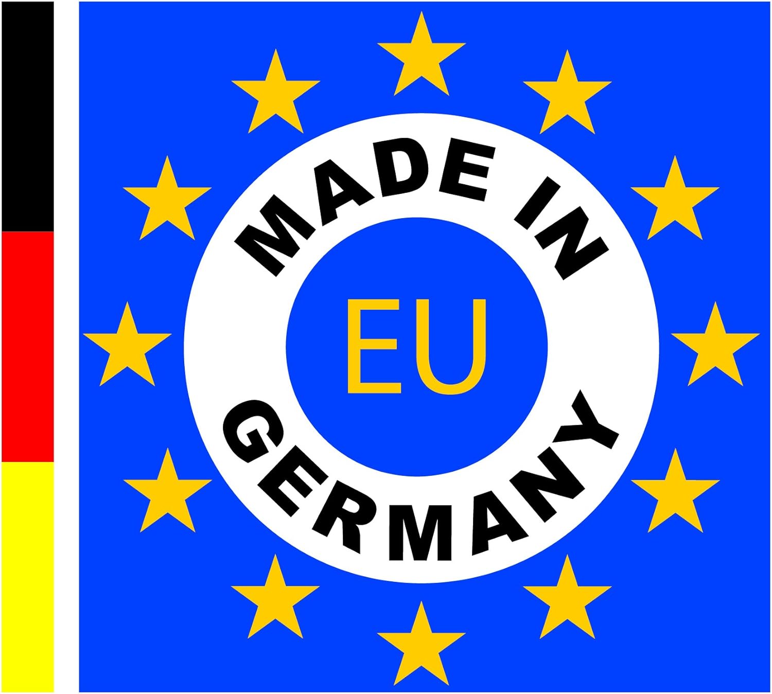 Made in Germany logo with EU stars