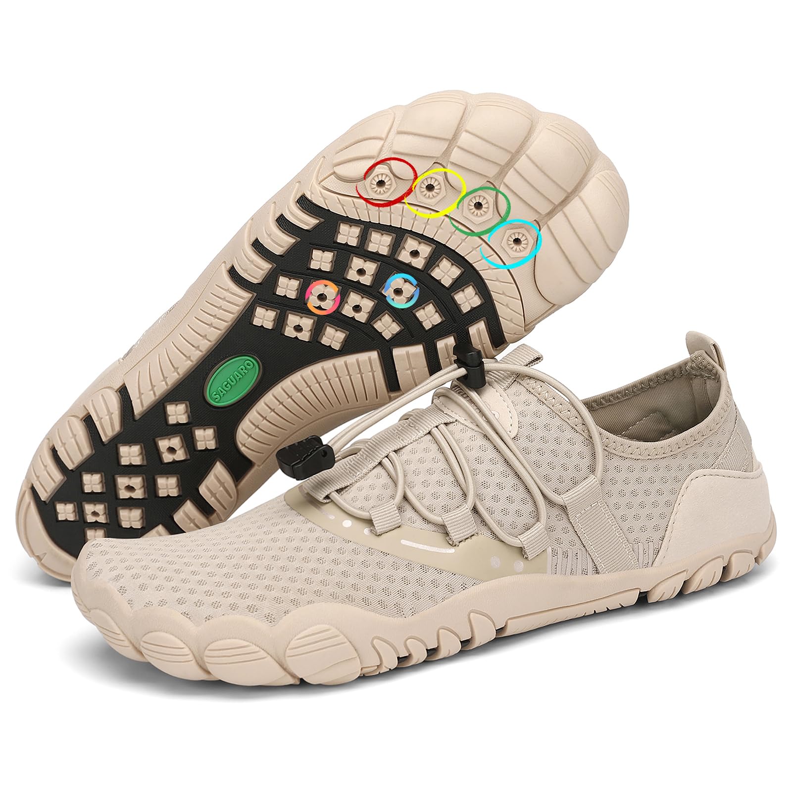 SAGUARO Badeschuhe Damen Herren Wasserschuhe Schwimmschuhe Schnelltrocknende Aquaschuhe Gr.36-48