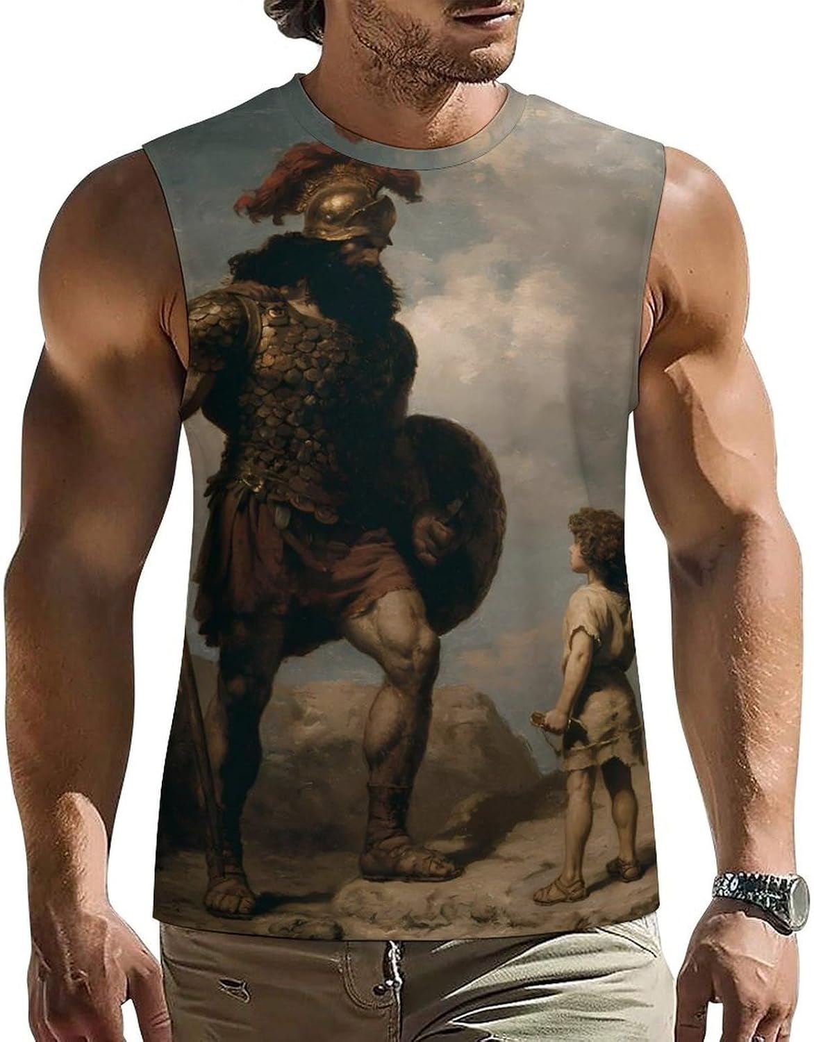 David and Goliath Men Summer Sleeveless Crew Neck Top 5XL