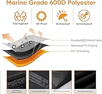Vista 8 de NEVERLAND Cubierta impermeable para barco pontón - Cubierta resistente para barco de grado marino de poliéster 600D de lona remolcable. Se adapta a