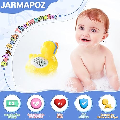 Miniatura 2 de Termómetro de baño para bebés de pato  Termómetro de bañera infantil que cambia de color con alerta automática de temperatura, juguete flotante