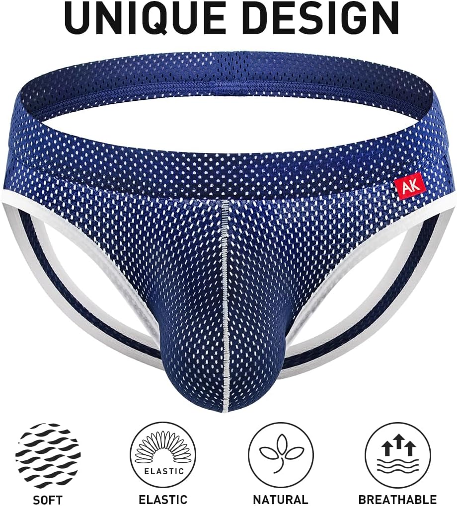 Arjen Kroos Men's Jockstrap Sexy Underwear Mesh Jock Strap Athletic Supporter - Image 5