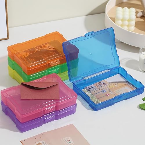 Miniatura 3 de novelinks - Cajas de almacenamiento de fotos transparentes de 4 x 6 pulgadas - Estuches organizadores de fotos, contenedores de almacenamiento de