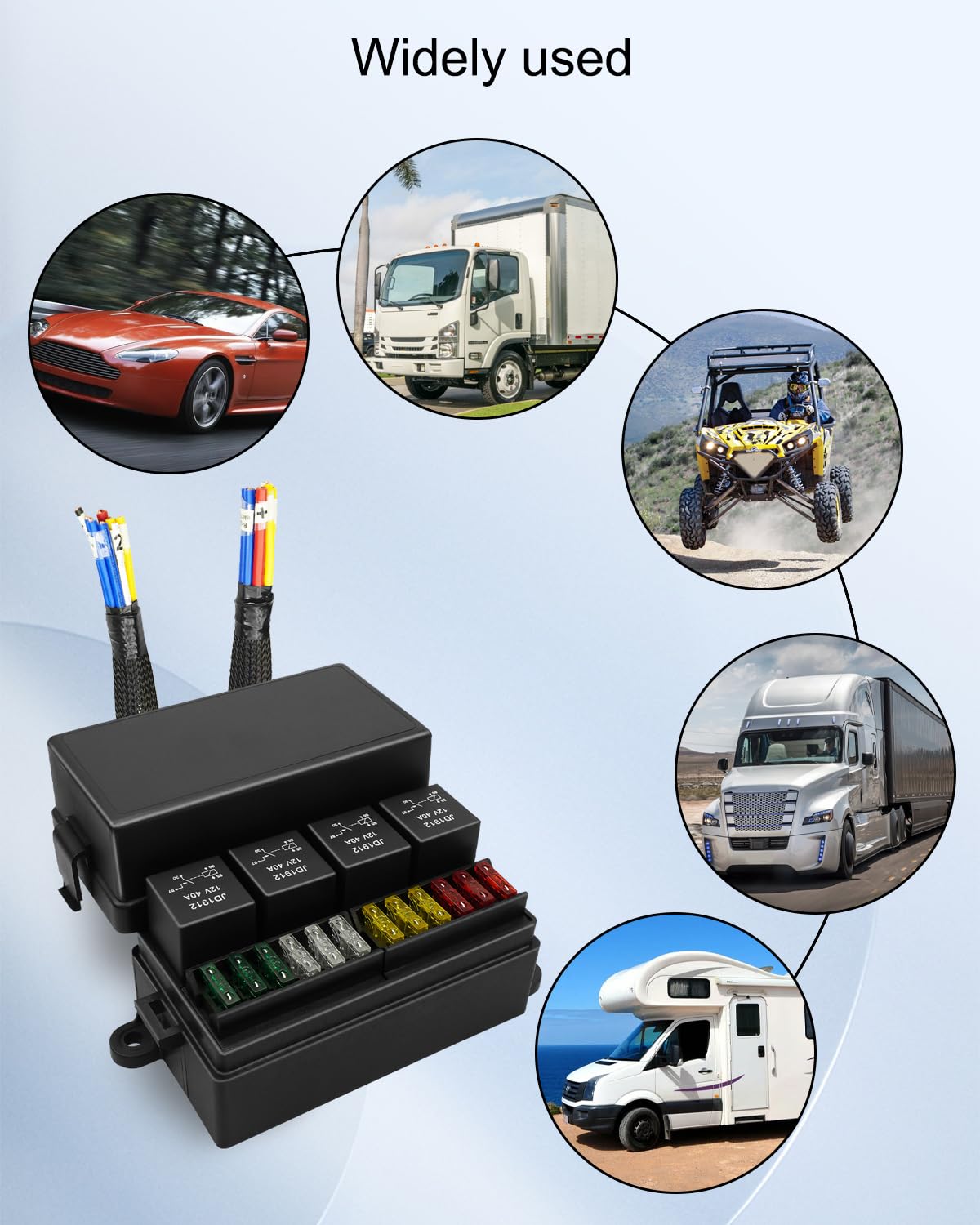 Amazon.co.jp: 12V ヒューズリレーボックス 配線済み ユニバーサル防水