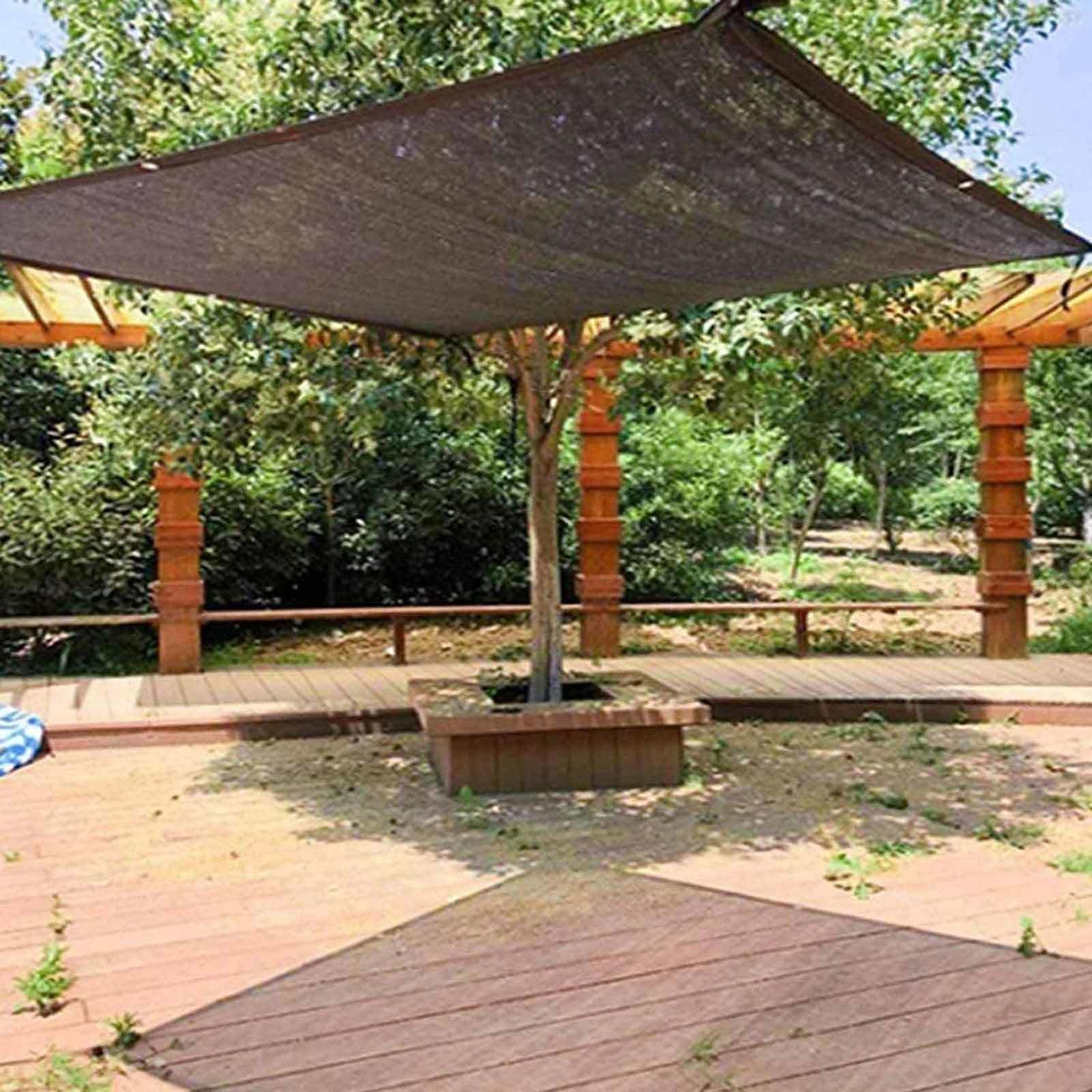 Sonnensegel für Gartenschirme, schwarzes UV-beständiges Schattentuch, 5 x 5 m, 90% Sonnenschutznetz für Pergola, Garten, Pflanzen, Balkon, Innenhof, Privatsphäre und Schutz