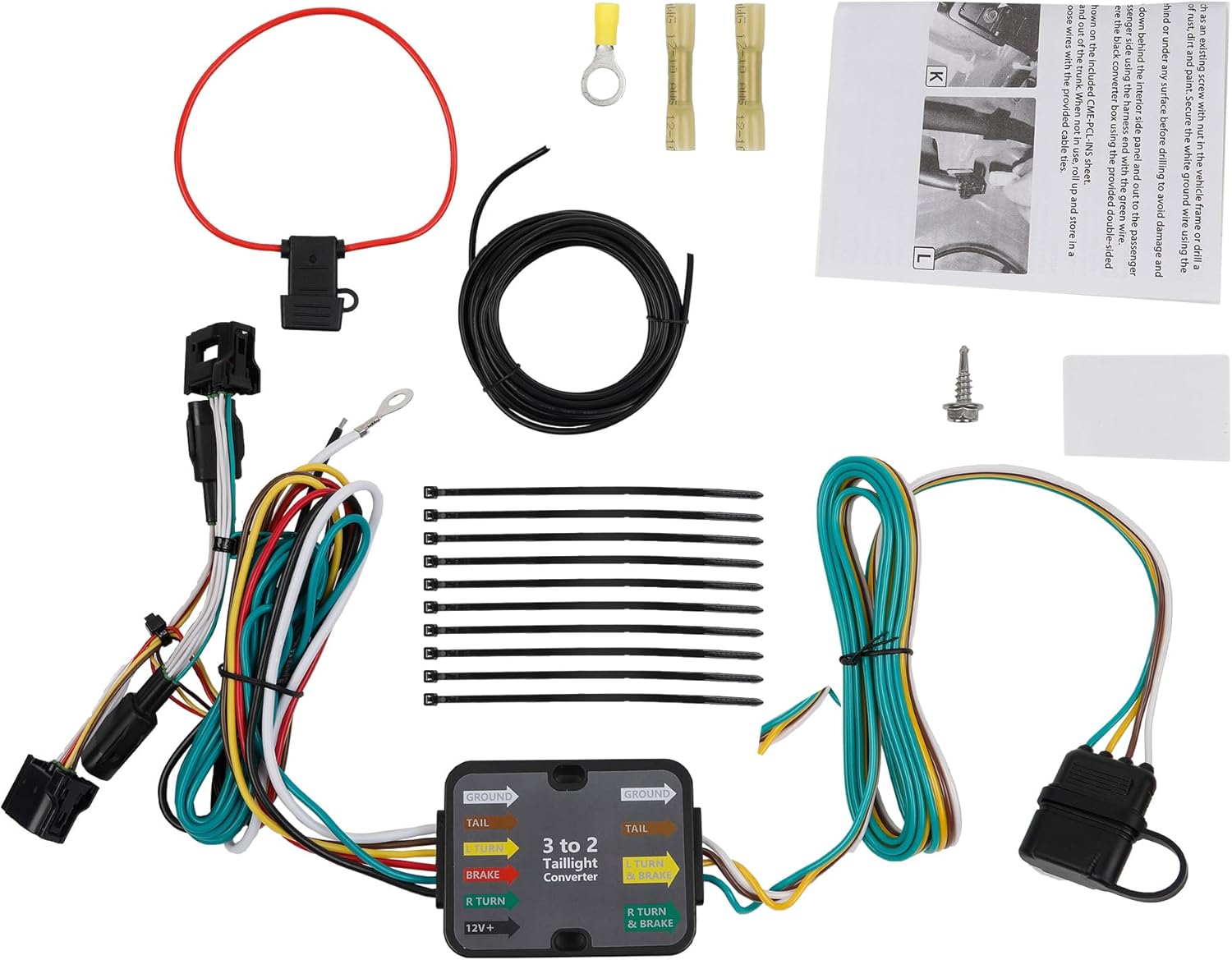 Dasbecan 56377 Trailer Wiring Harness Compatible with Mazda CX-5 2017 2018 2019 2020 2021 4-Pin Connector Towing Wiring Kit