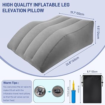 Starvortex Inflatable Leg Elevation Pillow for Leg Elevating Back Support