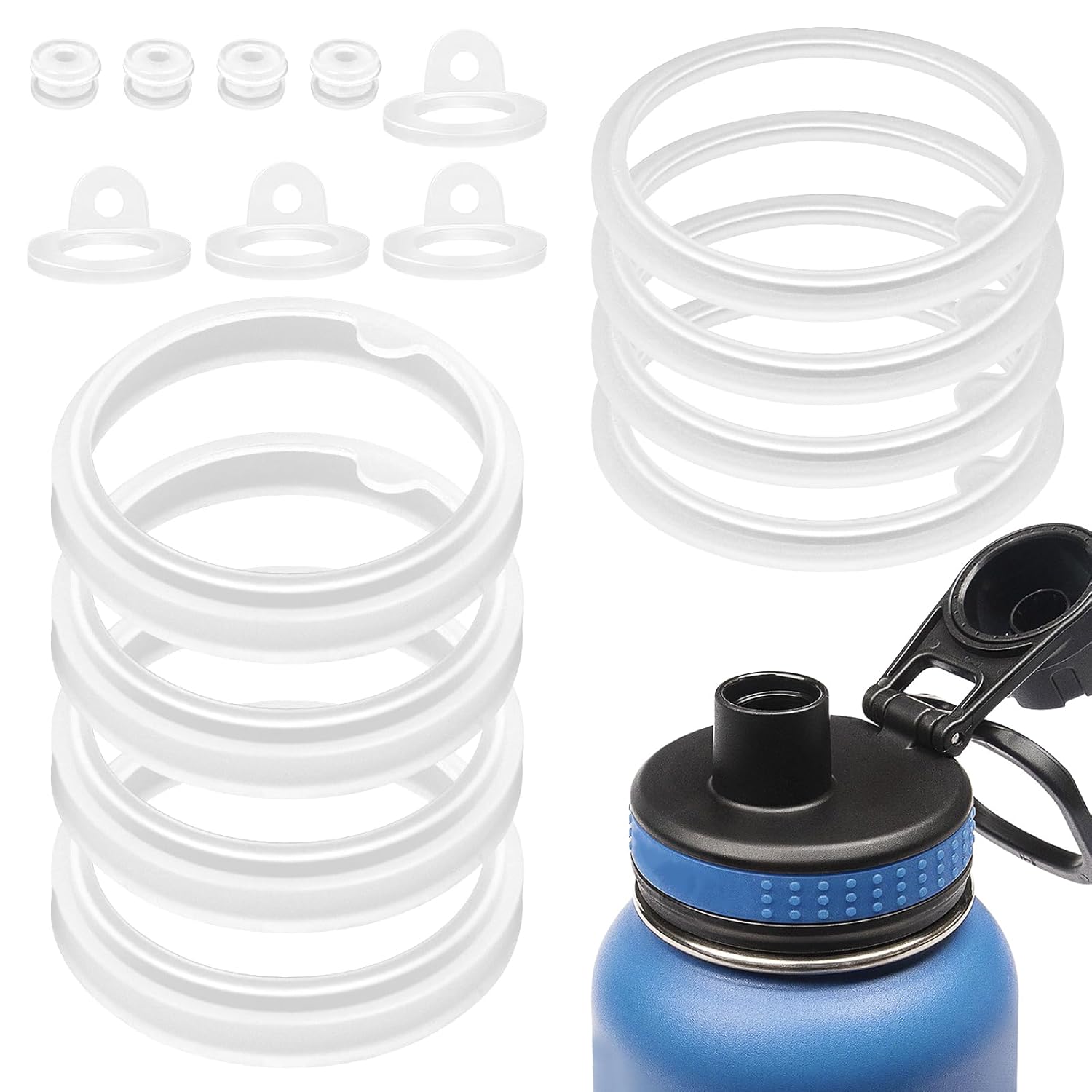 [4 Sets] Water Bottle Gasket Replacement for Thermoflask
