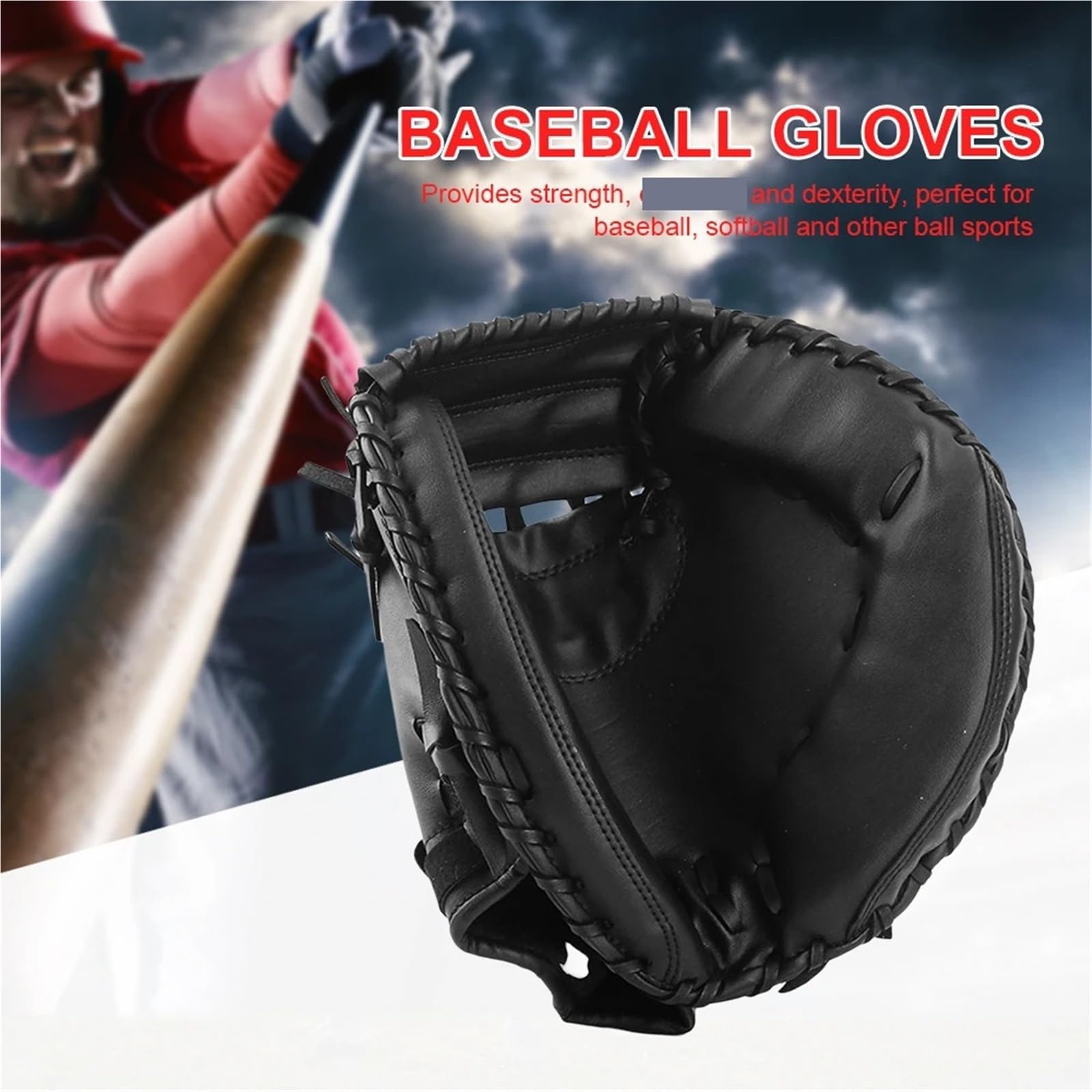 Guante de Béisbol Guante de béisbol Resistente al Desgaste, Campo Receptor Softball for jóvenes y Adultos, práctica Entrenamiento Juego for Principiantes
