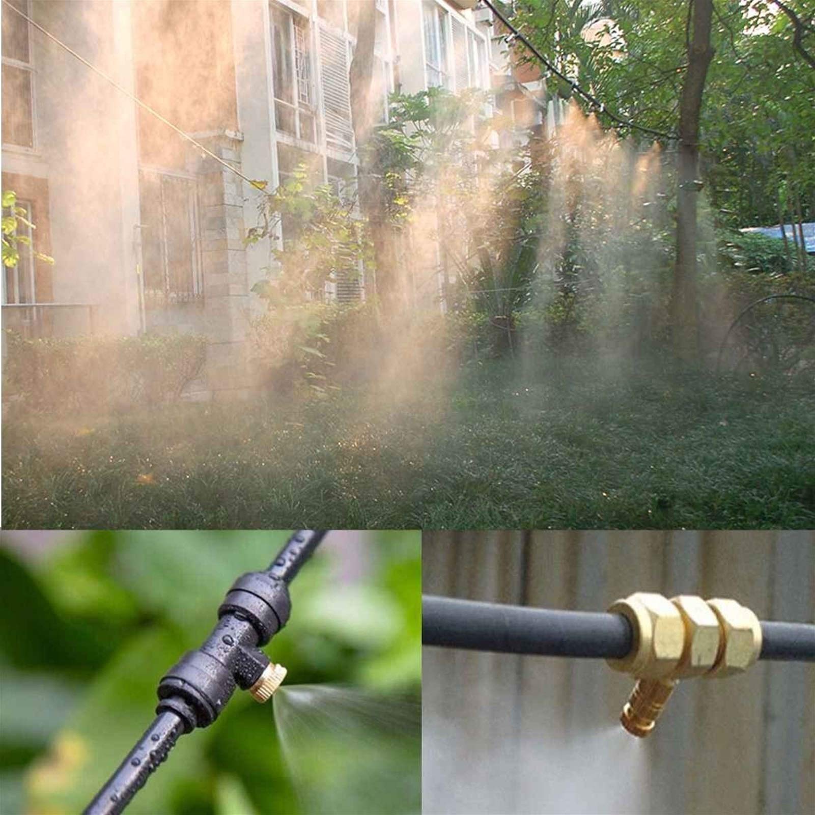 250 szt. niskociśnieniowych mosiężnych dysz zraszających do kontroli zapylenia w systemach chłodzenia zewnętrznego, dysze zraszające do rozpylaczy, dysze mgłowe do ogrodu, nawilżania, kształtowania