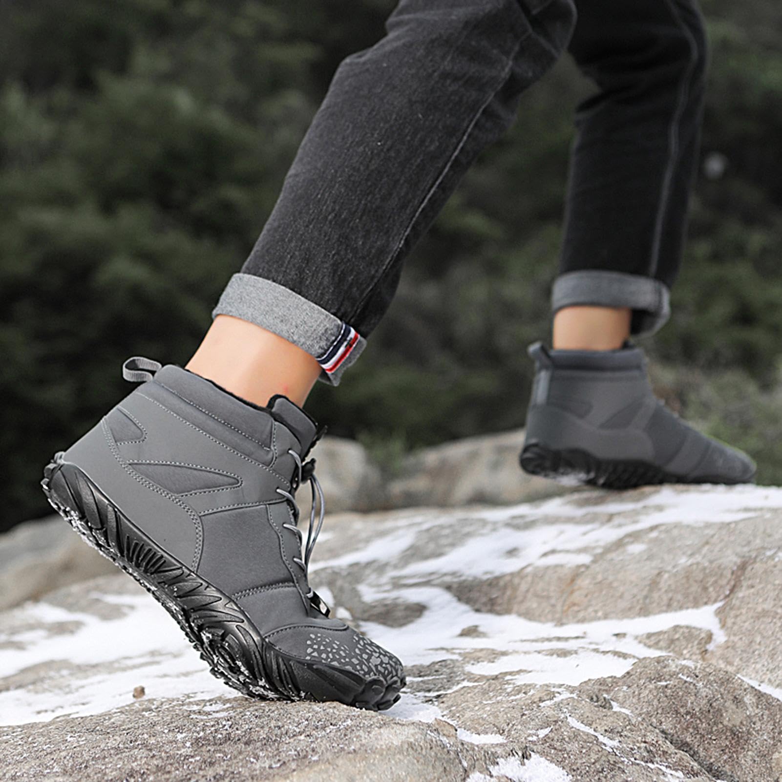 Barfuß-Arbeitsstiefel trocknend wasserdicht rutschfest | Barfußwandern für Herren und Damen für Wandern, , Fitnessstudio, Workout, Gewichtheben, Training, Outdoor, Reisen, Alltag