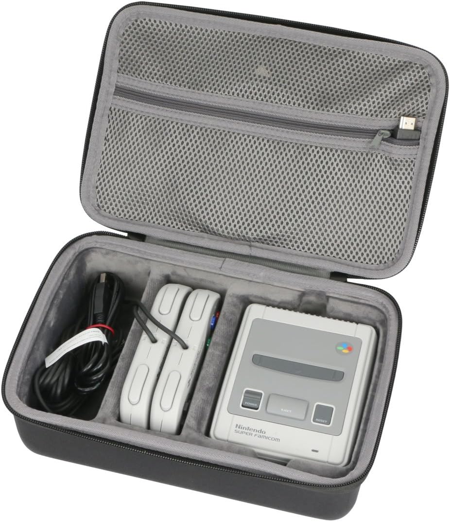 co2CREA Duro Viajar Caja Estuche Funda para Super Nintendo – Consola Super NES Classic Mini（Caja Solo）