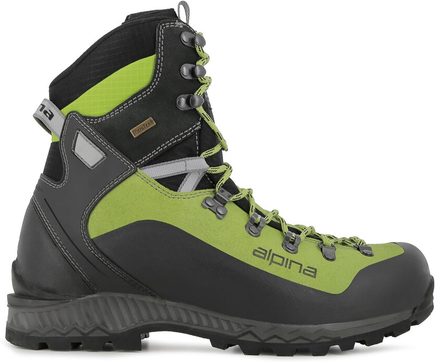 Alpina DIABLO Premium Men’s Boots – Waterproof Leather Shoes with Sympatex Breathable Membrane – Vibram Sole – Crampon Compatible – Mountaineering Hiking – Heel Counter – Made in Europe