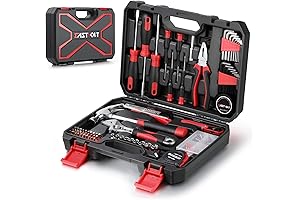 Eastvolt 128-Piece Red Tool Set for Homeowners