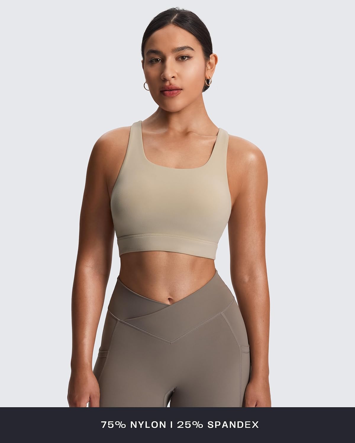 Aoxjox Women's Workout Sports Bras High Impact Fitness Training Gym Khloe Bra Yoga Crop Tank - Image 3