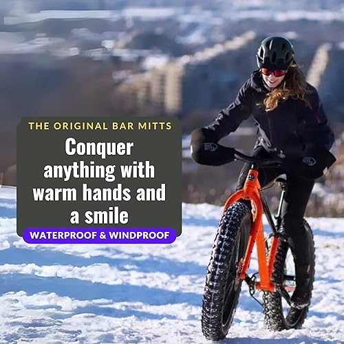 Miniatura 2 de Bar Mitts manoplas para el manubrio de la bicicleta, de color negro