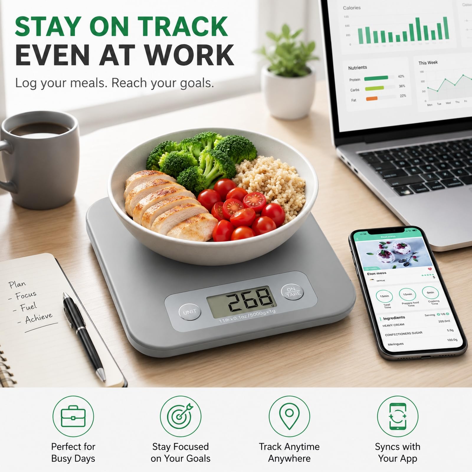 Smart Food Scale - Calorie Counting & Nutrition -8