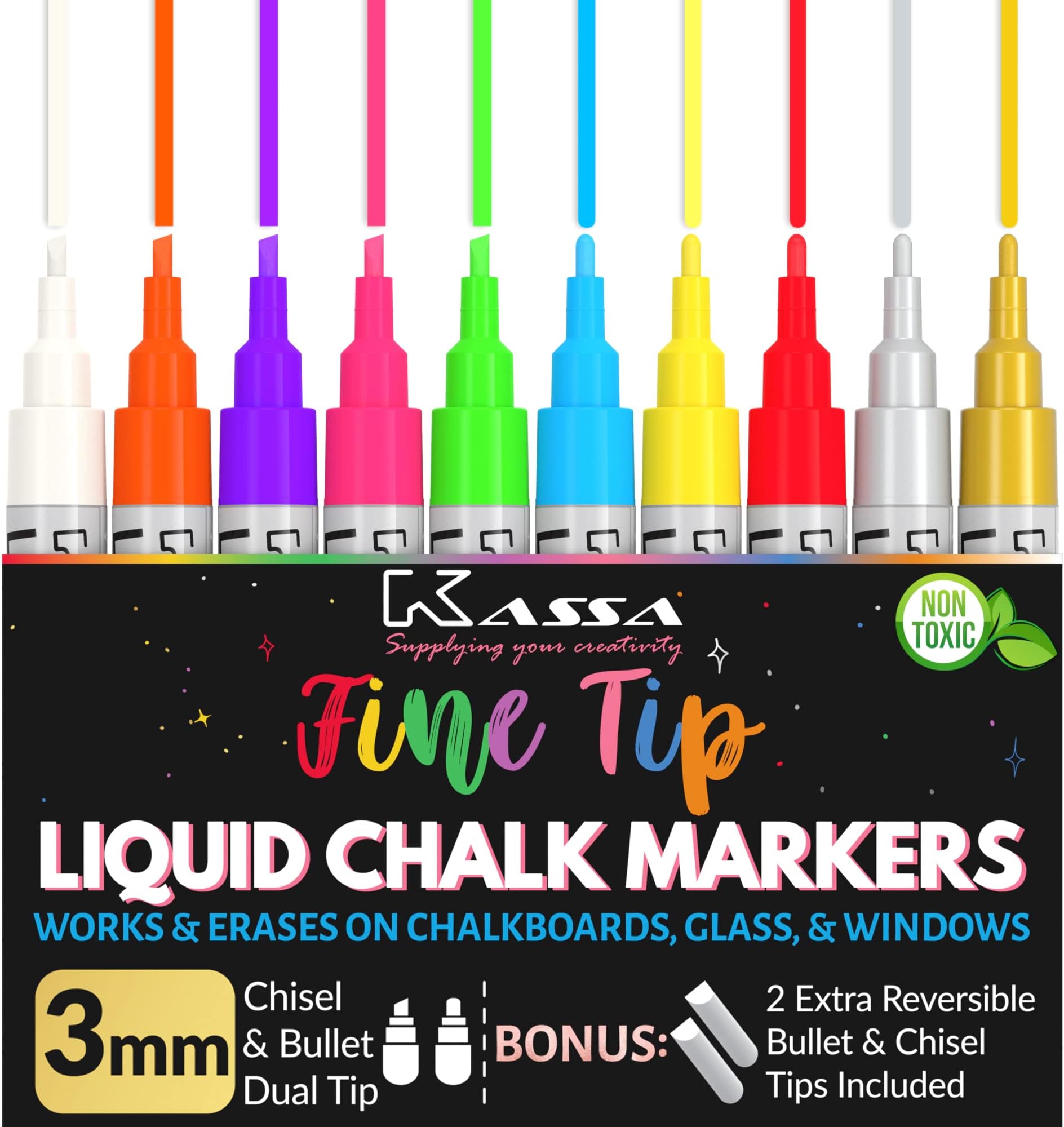 Fine Tip Neon Chalk Pens