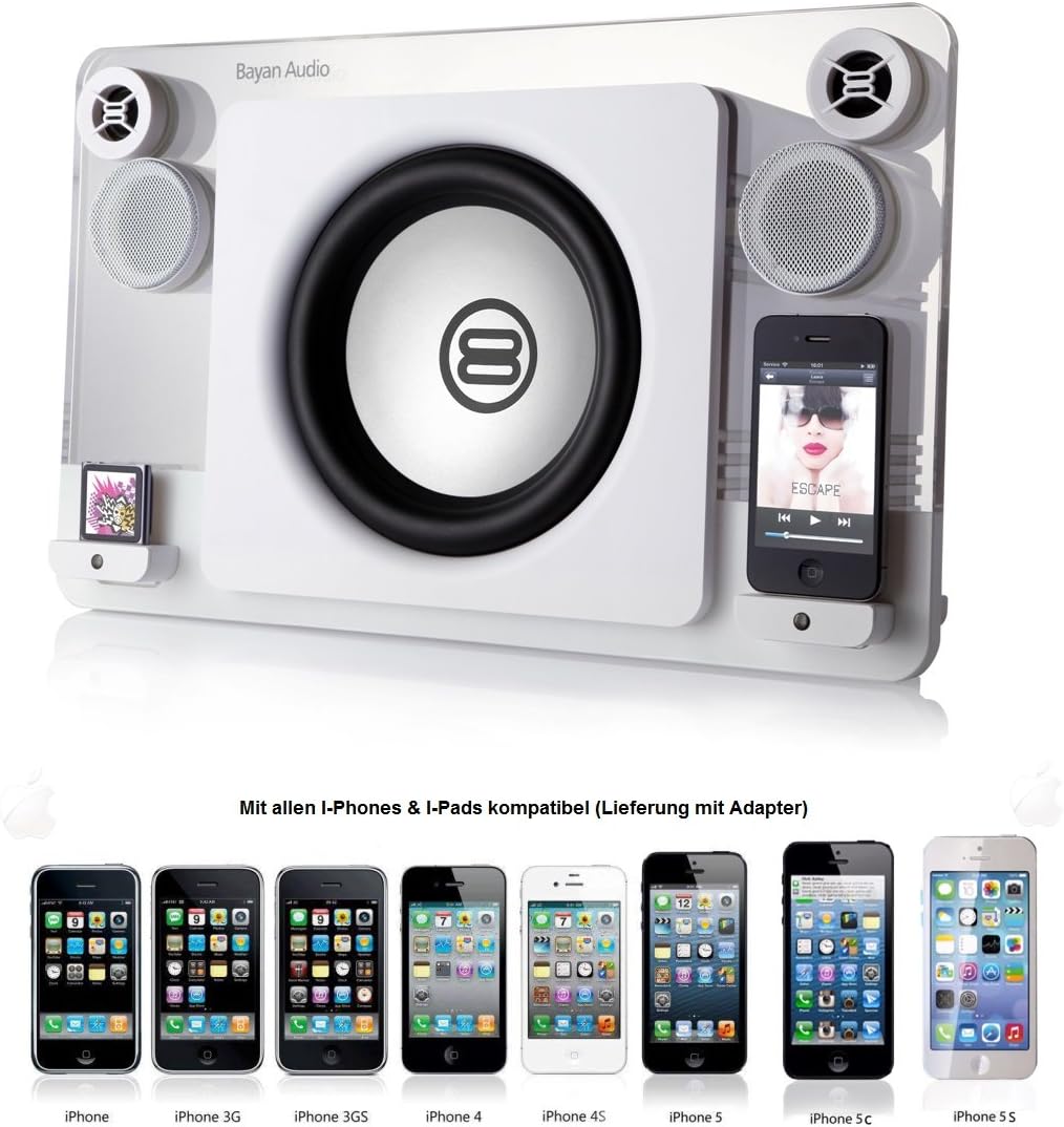 Bayan Audio 7 Speaker Dock - White