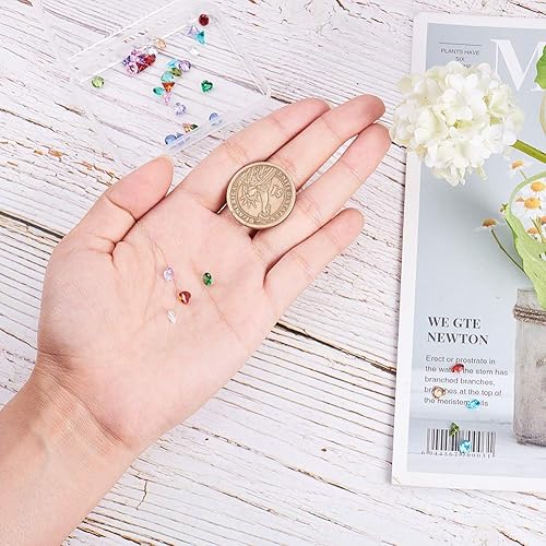 Miniatura 3 de PH PandaHall 36 piezas de 3 formas, 12 colores, circonitas cúbicas sueltas, piedras de circonita cúbica, cabujones facetados para aretes, pulseras,