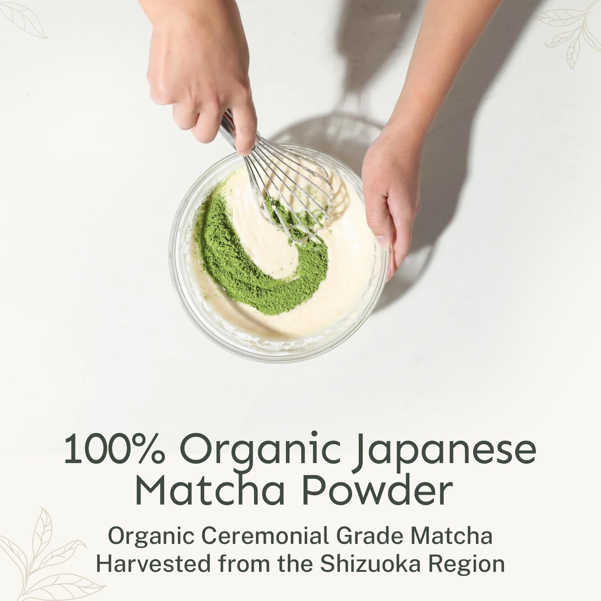 Yu Tea Organic Ceremonial Grade Matcha Powder 50 Servings Packed with Antioxidants L-Thanine Natural Caffeine Unsweetened Grade A — view 3
