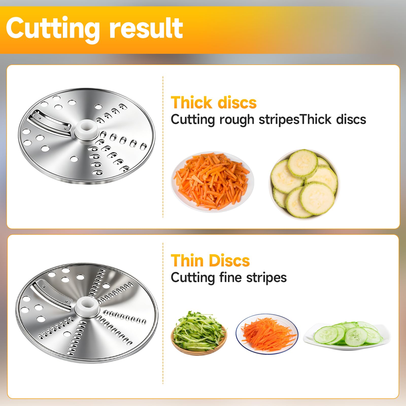 Gemüseschneider, Multifunktionaler Gemüsehobel für TM5 TM6, Effiziente Verarbeitung von Gemüse Küchenreibe Maschinenzubehör, Vegetable Chopper Slicer Gemüsefriseur mit zwei Schnittstärken