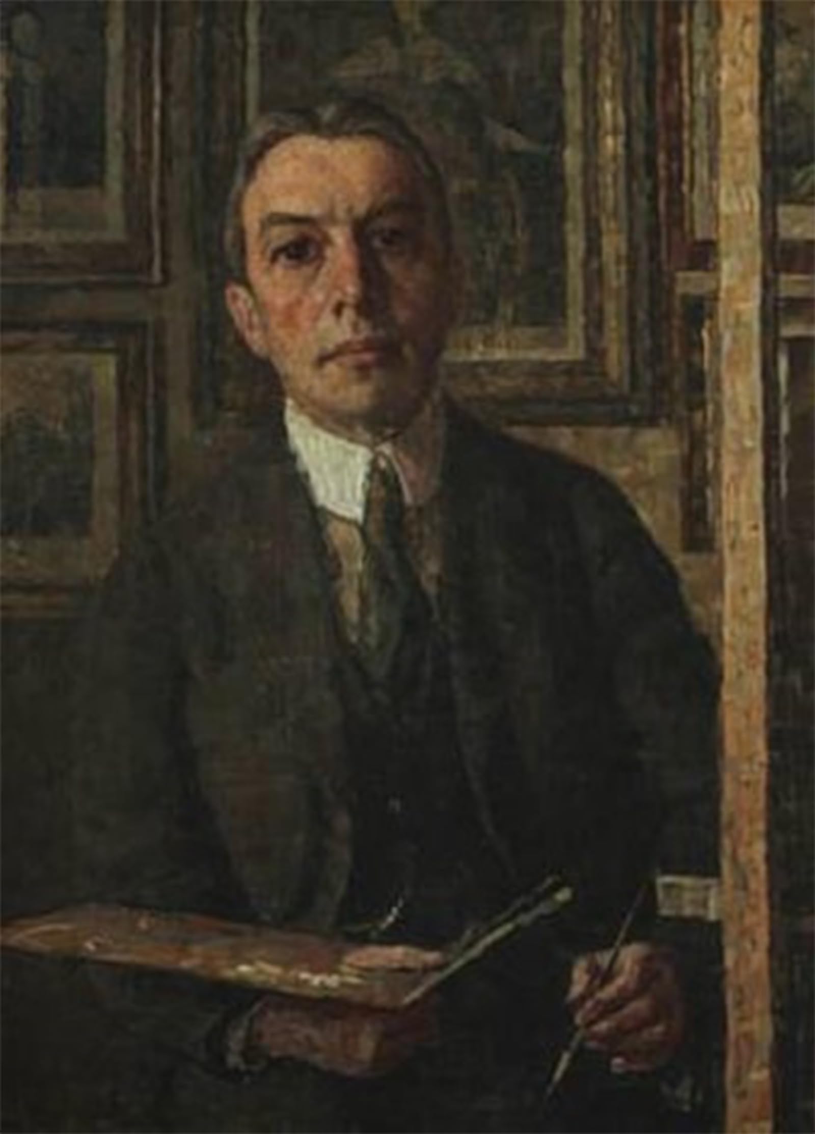 ARTXLXXBN Famous Painting Art Wall Decor Abstract Art Picture the Artist's Self Portrait by Niels Holsoe Animal Pictures for Home Decor 60x90cm
