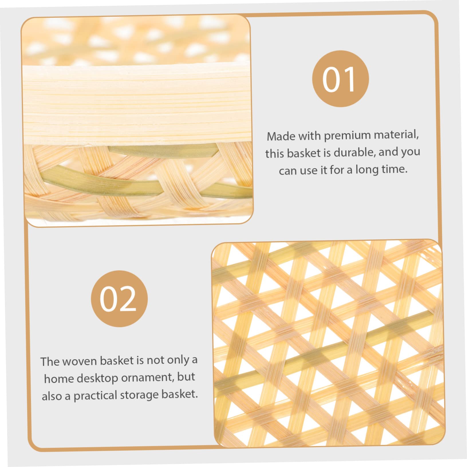 COLLBATH Dessert Fruit Basket Storage Basket Fruit Baskets Basket for Storage Rustic Basket Creative Basket Vegetable Container Round Basket Fruit Basket Tabletop Bread Basket