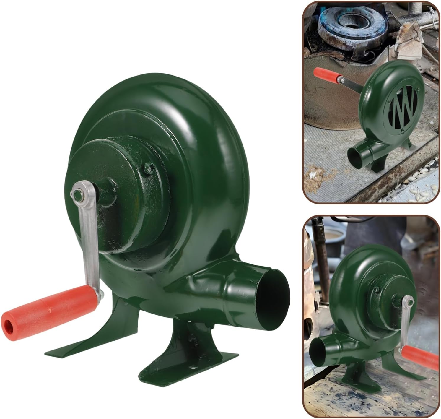 Hand Crank Air Blower Portable Bbq Fan for Outdoor Cooking Manual Fire Blower for Camping Easy for Grilling and Popcorn Picnic Tool