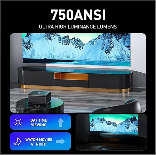 Miniatura 5 de Proyector digital H6 1080P 4K 30000 lúmenes, 750ANSI, proyector de video trapezoidal automático, proyector para el hogar, proyectores para