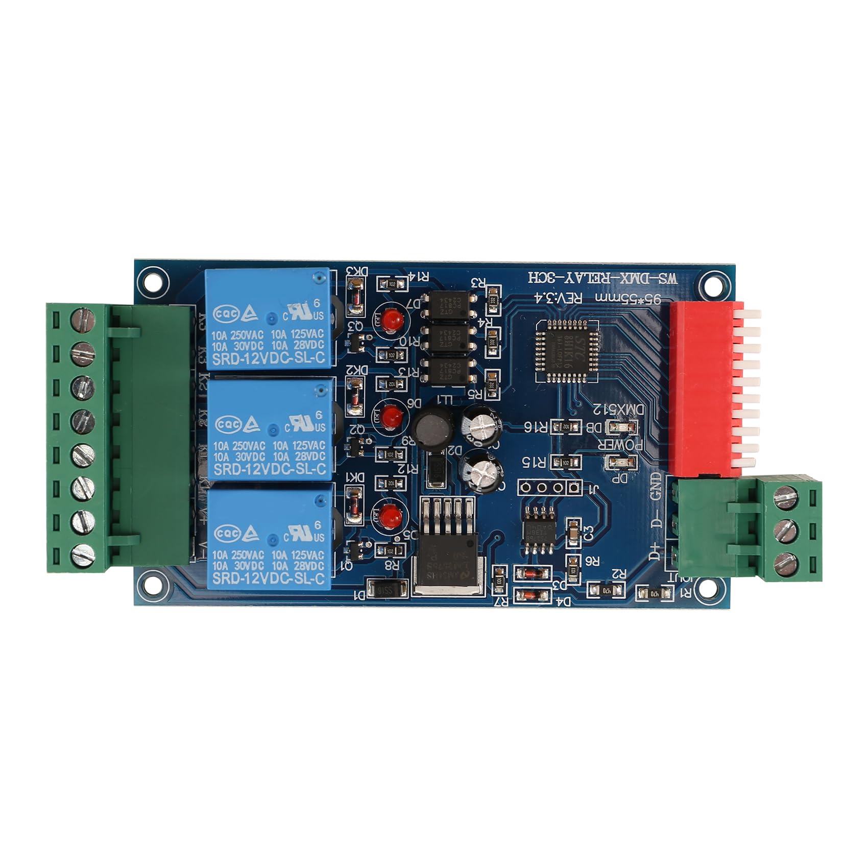 Module DMX512 à relais 3 canaux 5A pour commutation de puissance fluide