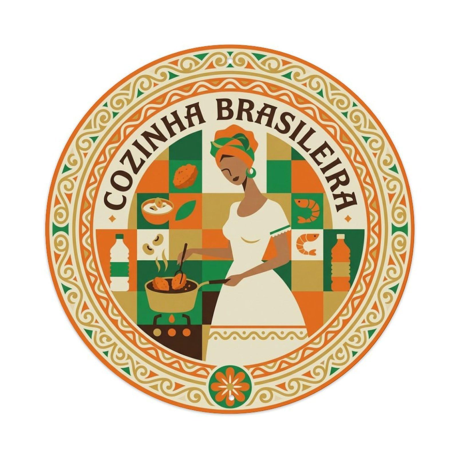 Acaraje Brazilian Cuisine Culinary Travel Food Metal Tin Sign