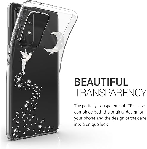 Miniatura 2 de kwmobile Funda de TPU compatible con Samsung Galaxy A52 A52 5G A52s 5G - Funda de TPU para teléfono - Hada brillante platatransparente