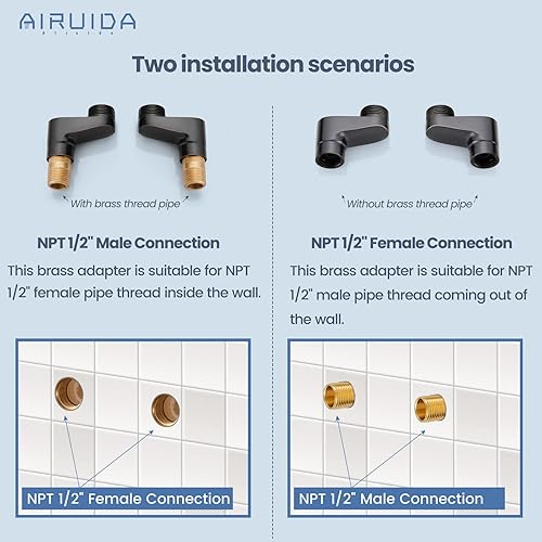 Vista 61 de Airuida Grifo de cocina de níquel cepillado para montaje en pared, boquilla de 8 pulgadas, montaje en pared, grifo de fregadero de lavandería